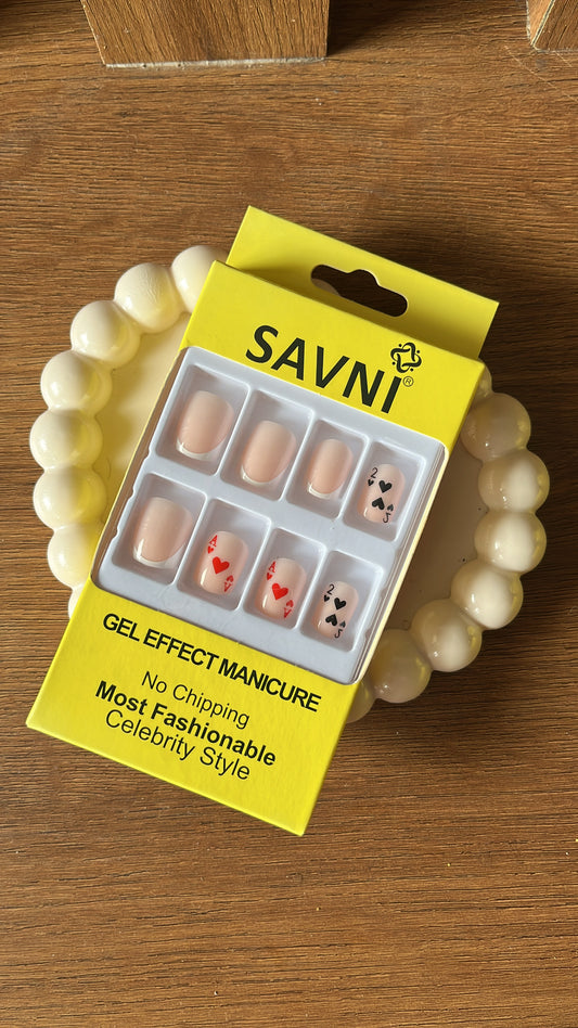 Cards French tip: 12 nails in a box - Premium Nails