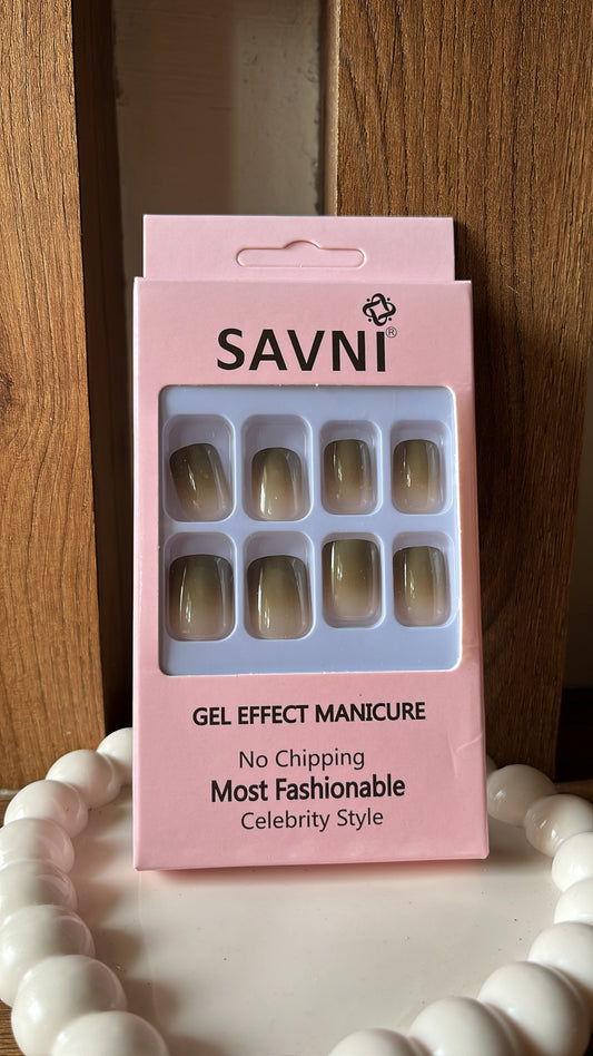 Brown Ombre Nails - Set of 12 nails