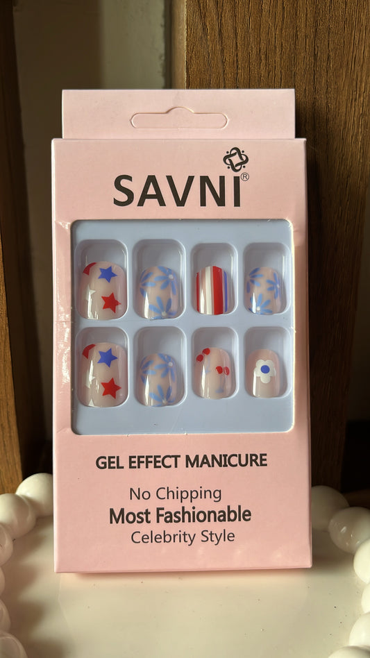 Blue Nude Nails - Set of 12 nails