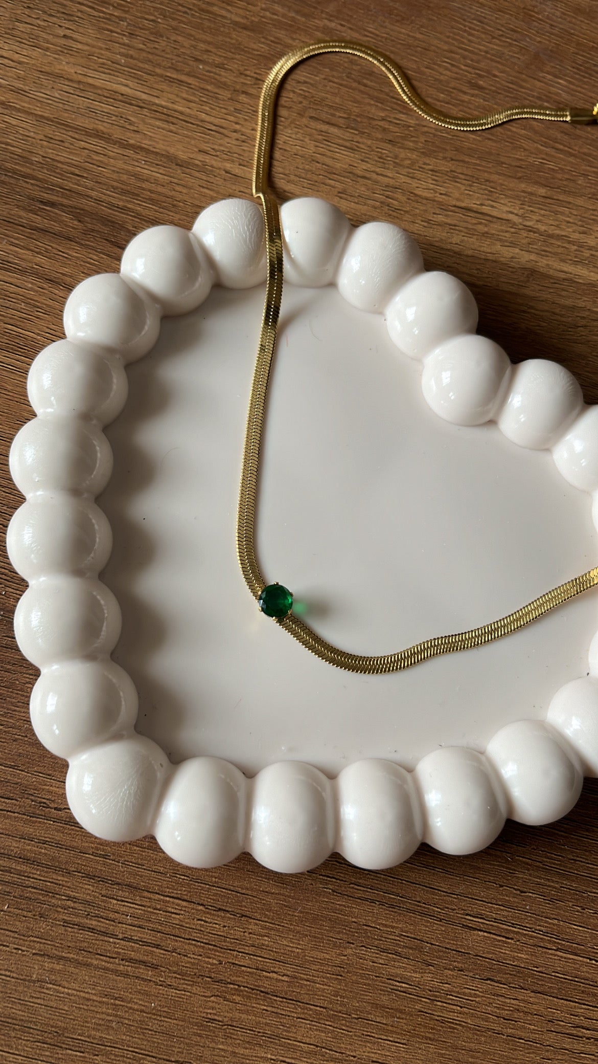 Snake Chain Necklace - Green