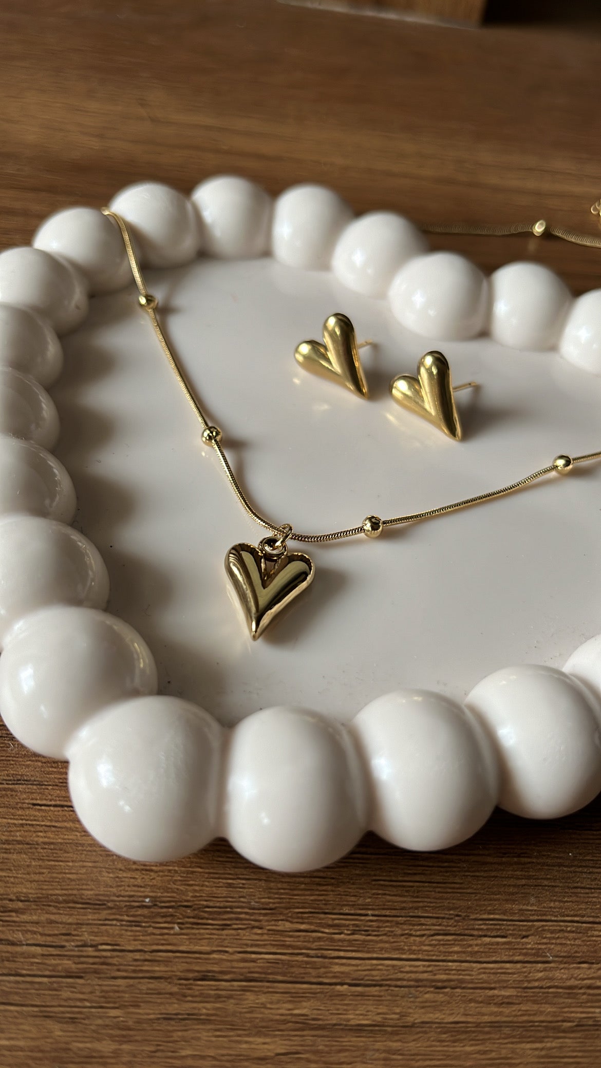 Heart Necklace and Earrings combo